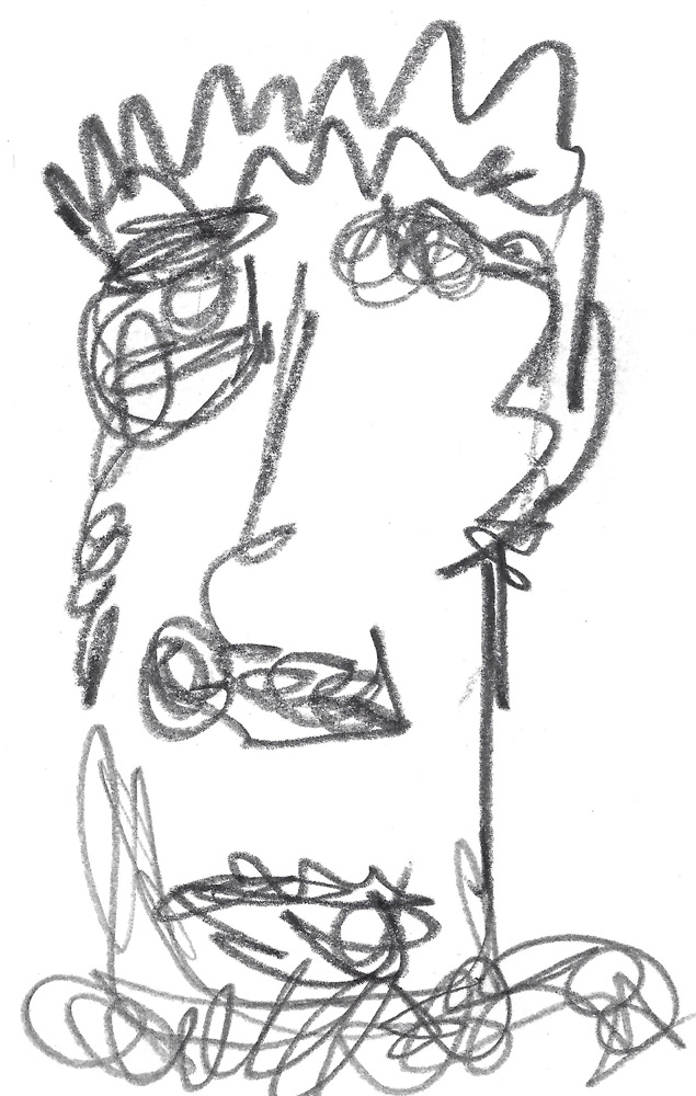 2024 | SELF PORTRAIT | GRAPHITE ON PAPER, 3 X 5 IN | Joshua Cornelis 