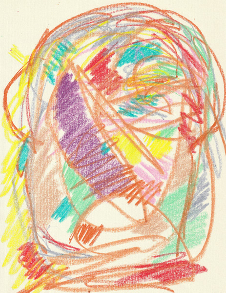 Self Portrait, 2018. Crayon on paper, 8.5 x 11 in. 