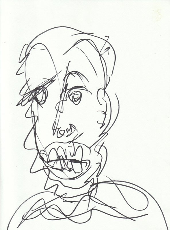 Self Portrait, 2019. Permanent maker on paper, 8.5 x 11 in. 