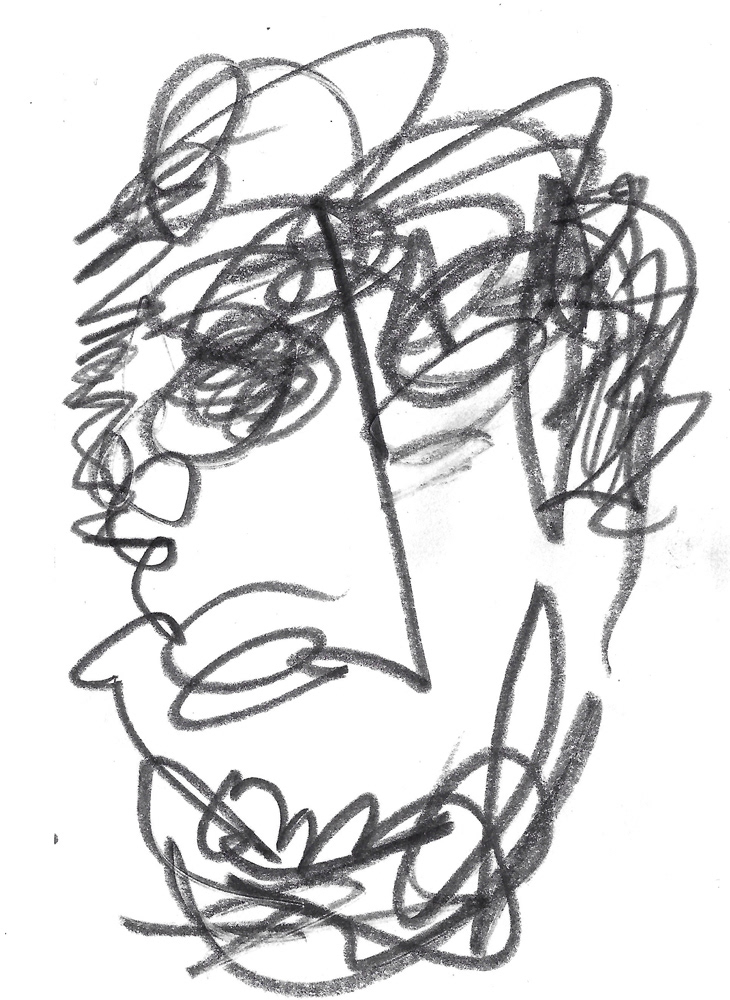 2024 | SELF PORTRAIT | GRAPHITE ON PAPER, 3 X 5 IN | Joshua Cornelis 