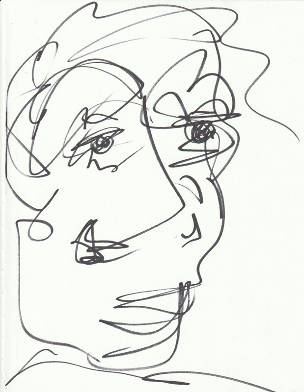 Self Portrait, 2019. Permanent maker on paper, 8.5 x 11 in. 