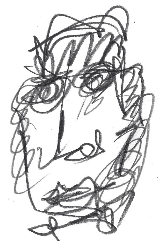 2024 | SELF PORTRAIT | GRAPHITE ON PAPER, 3 X 5 IN | Joshua Cornelis 