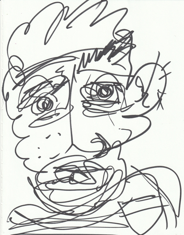 Self Portrait, 2019. Permanent maker on paper, 8.5 x 11 in. 