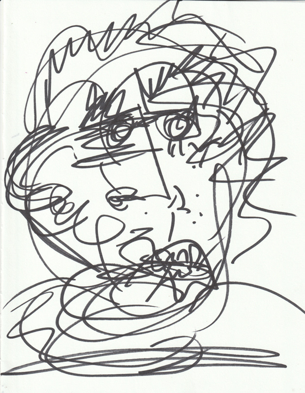 Self Portrait, 2019. Permanent maker on paper, 8.5 x 11 in. 