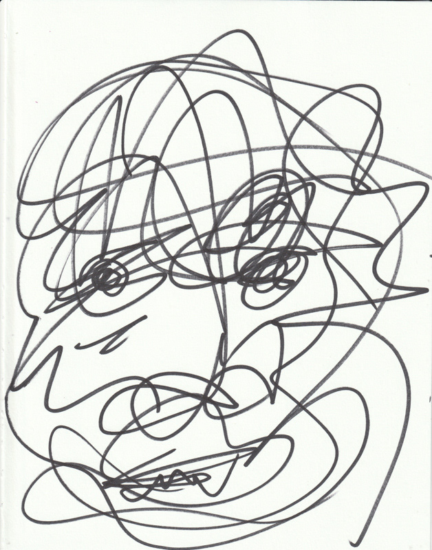 Self Portrait, 2019. Permanent maker on paper, 8.5 x 11 in. 