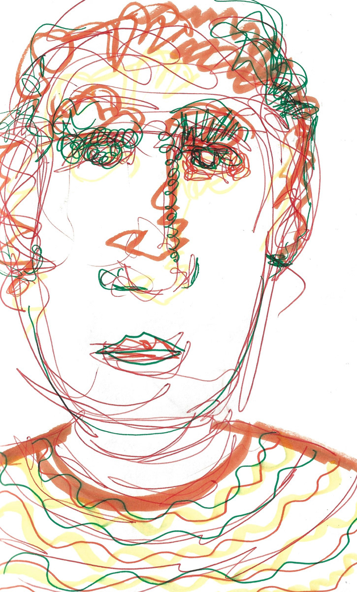 2025 | SELF PORTRAITS | MARKER ON PAPER, 8.5 x 5 IN | Joshua Cornelis