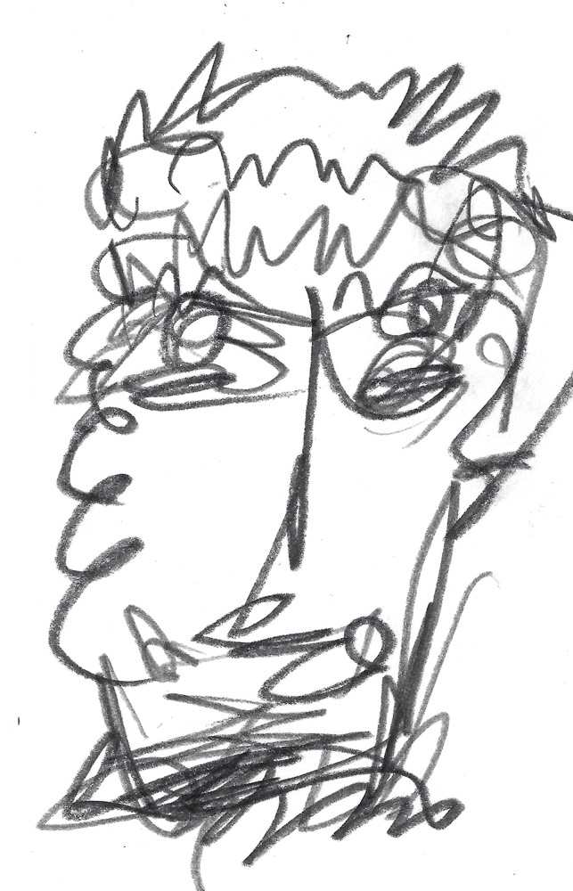 2024 | SELF PORTRAIT | GRAPHITE ON PAPER, 3 X 5 IN | Joshua Cornelis 