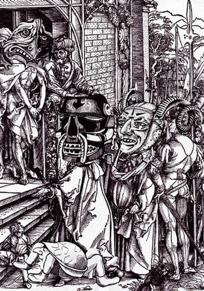 Dialogue with Dürer Series, 2012-14. Collage on Paper, 8 x 10 in. 