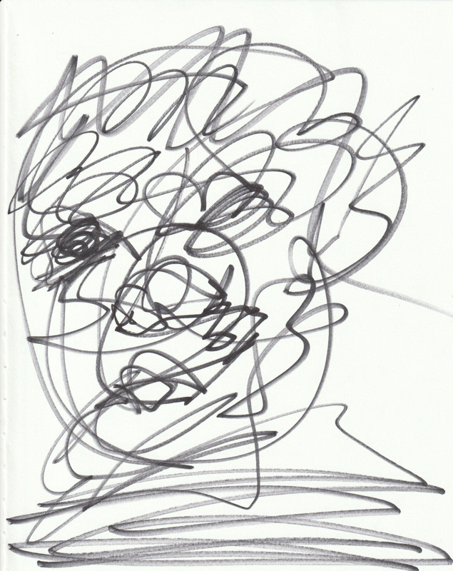 Self Portrait, 2019. Permanent maker on paper, 8.5 x 11 in. 