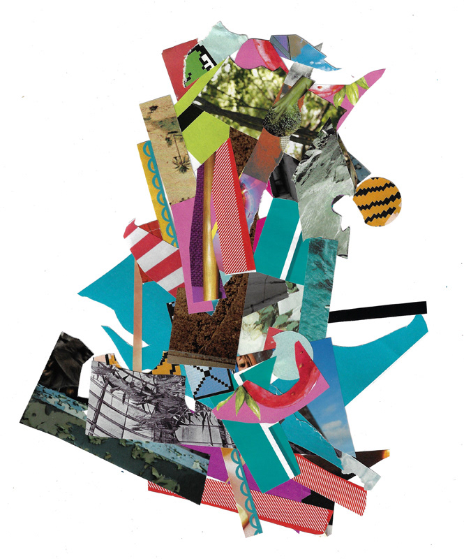 Scintilla Series V, 2023. Collage on FLATBED | Joshua Cornelis