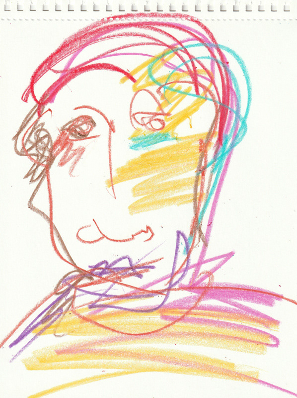 Self Portrait, 2020. Crayon on paper, 8.5 x 11 in. 