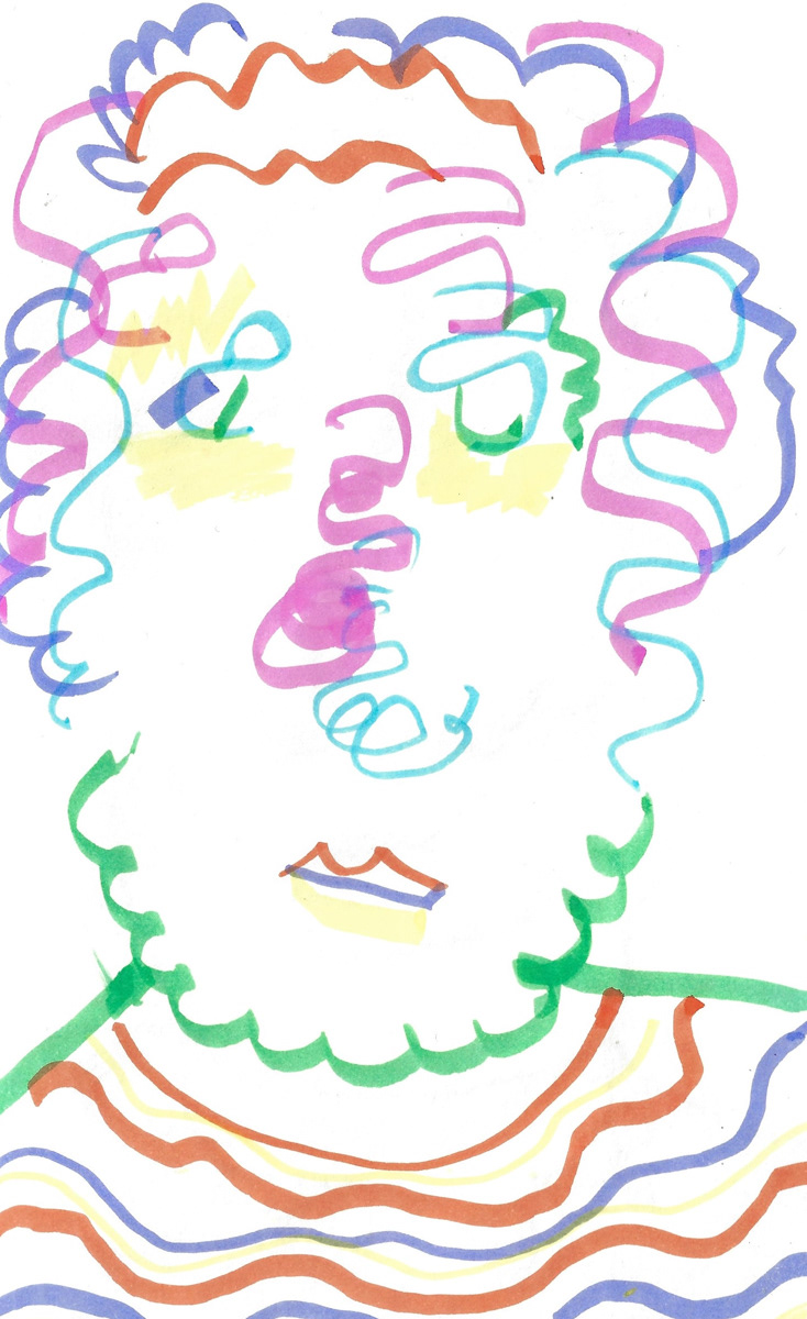 2025 | SELF PORTRAITS | MARKER ON PAPER, 8.5 x 5 IN | Joshua Cornelis