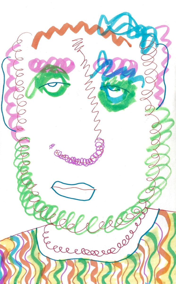 2025 | SELF PORTRAITS | MARKER ON PAPER, 8.5 x 5 IN | Joshua Cornelis