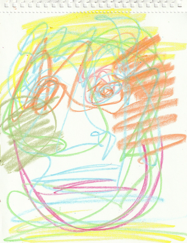 Self Portrait, 2020. Crayon on paper, 8.5 x 11 in. 