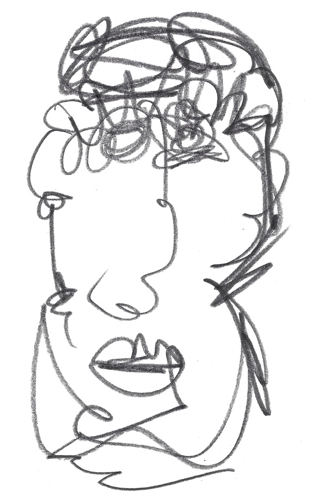 2024 | SELF PORTRAIT | GRAPHITE ON PAPER, 3 X 5 IN | Joshua Cornelis 