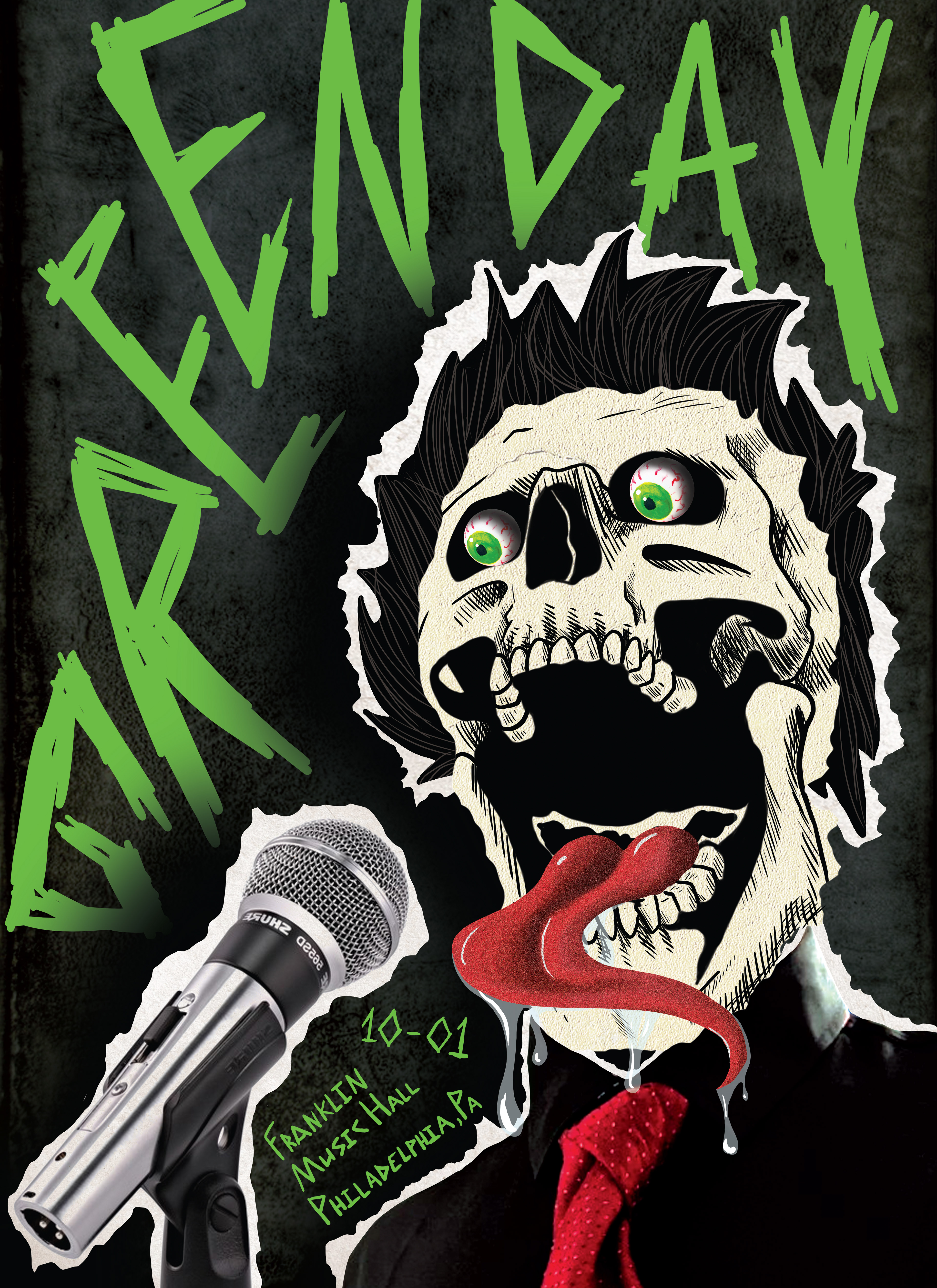 Green Day Gig Poster