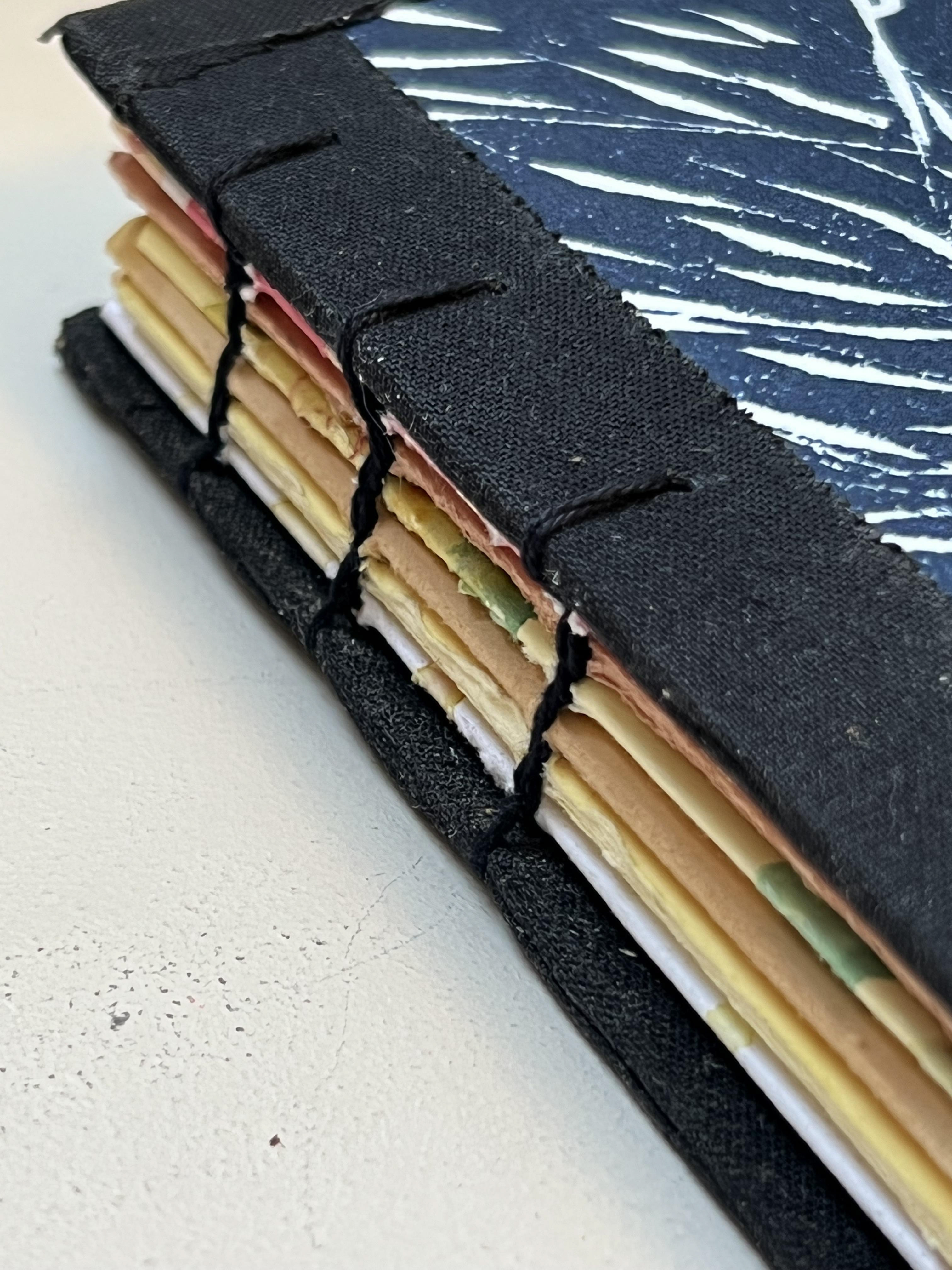Copic stich is what I chose for binding my sketchbook. It can be open flat with this binding stich....