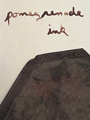 result is a nice dark sepia color... I have had this ink in the refrigerater for almost 6 months and it is still good..