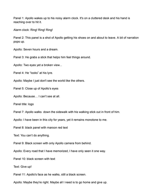 Graphic Novel Example Script
