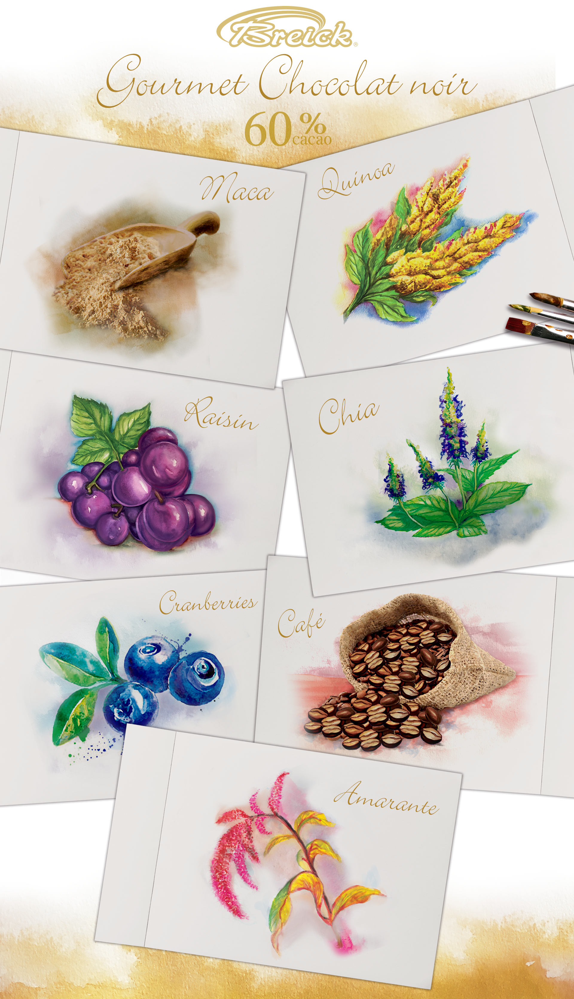 Packaging - Emballage - Illustration - typographie - lettrage  - peinture acrylique