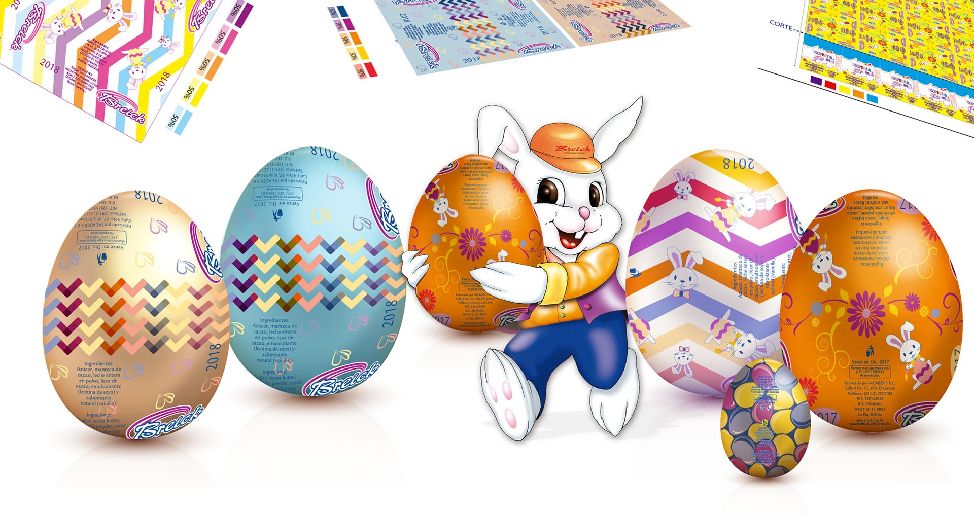 Illustration - création de personnage - chocolat Pâques