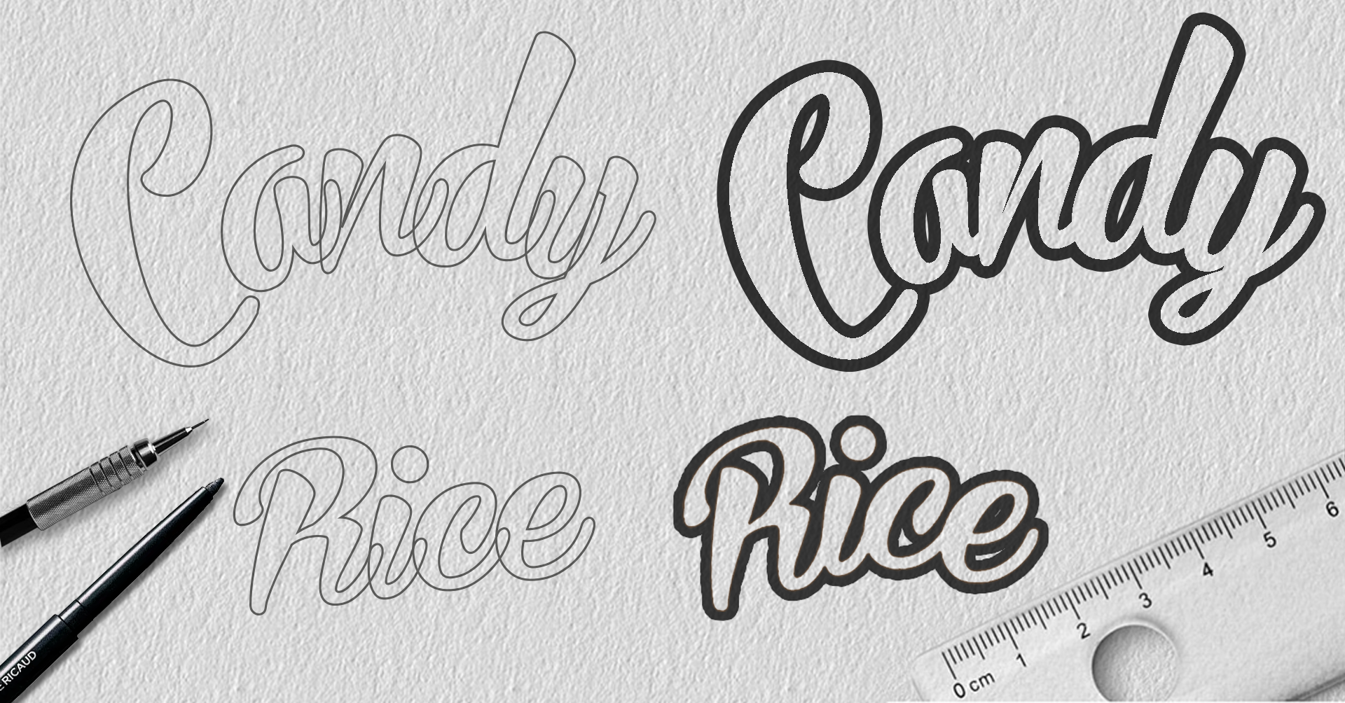 Illustration - typographie - emballage - lettrage