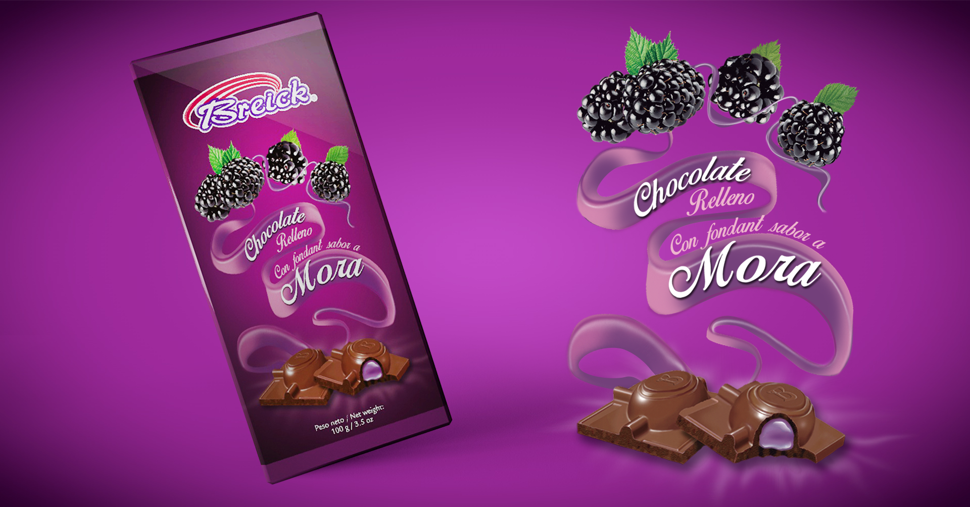 Conception de emballage tablette de chocolat