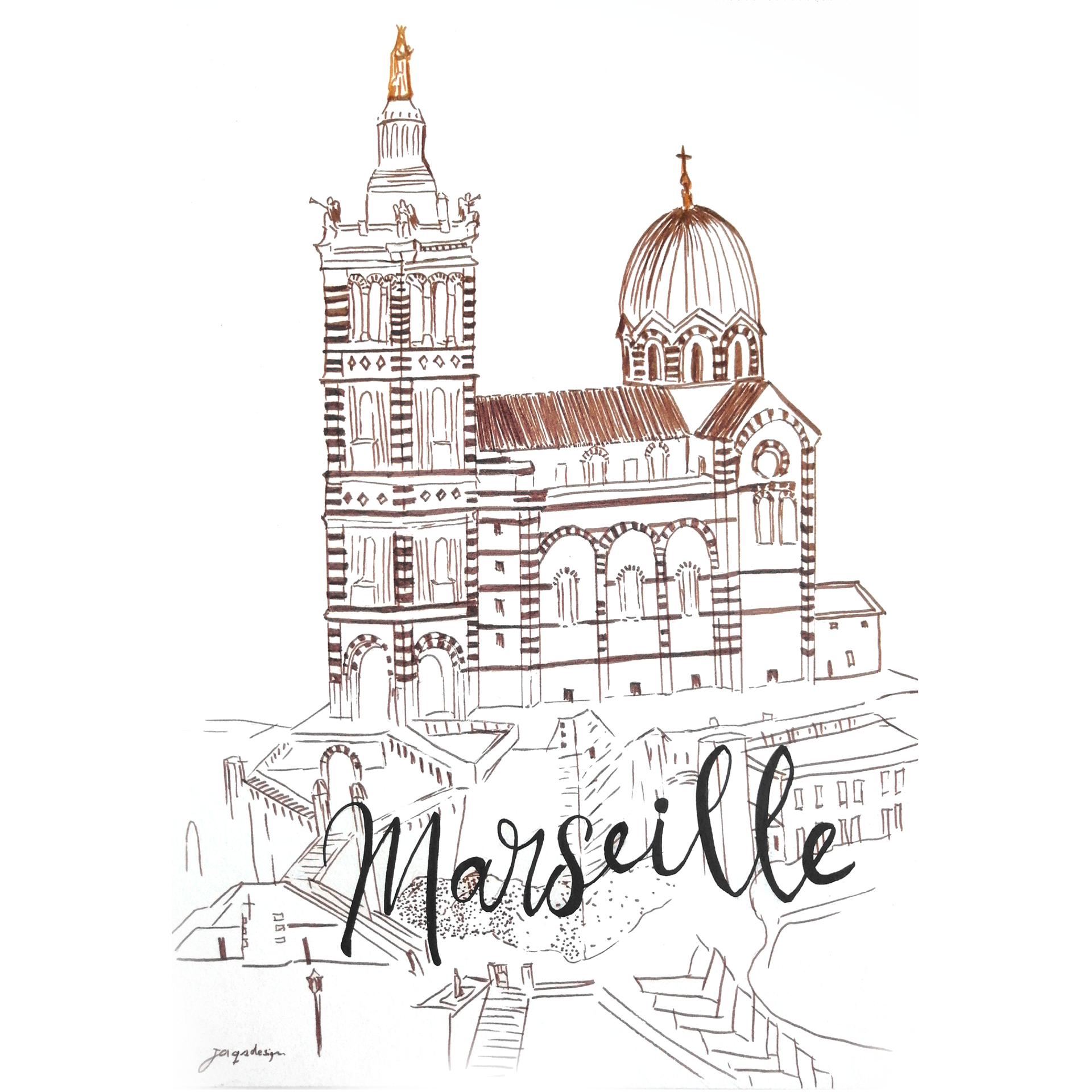 Basilique Notre-Dame de la Garde graphiste