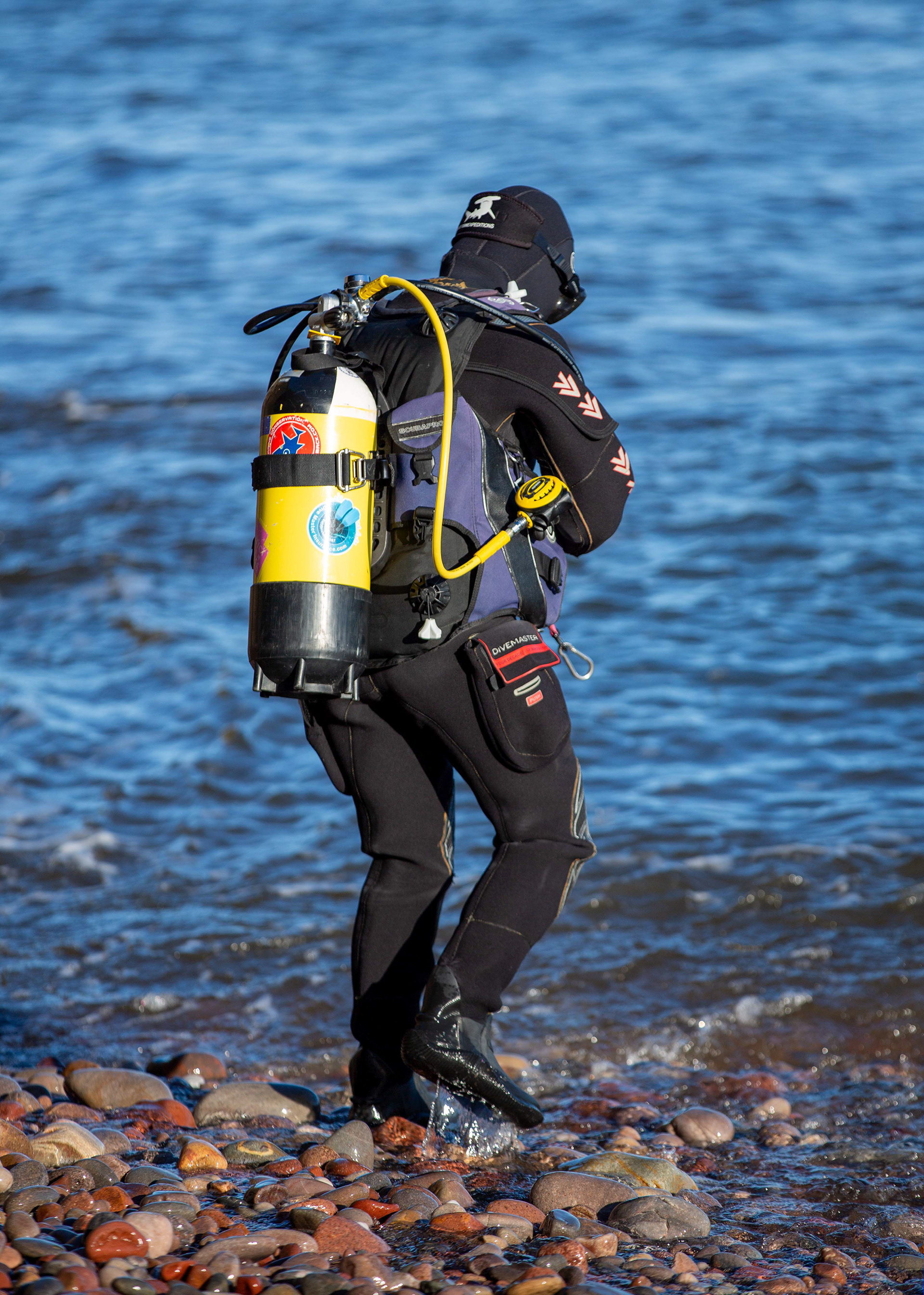 Lauren stepping into her North Sea Office