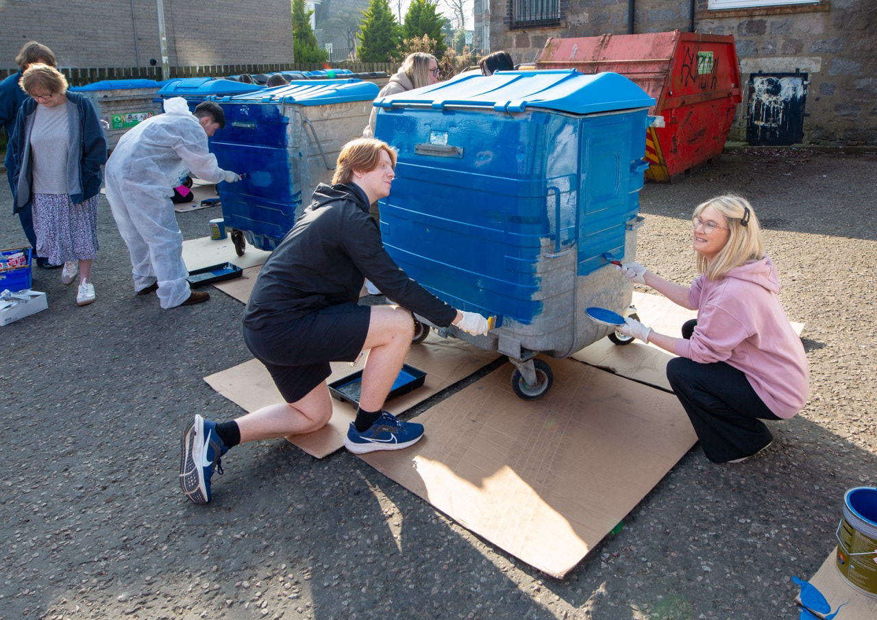 Harvey and Debbie from the Denis Law Legacy Trust