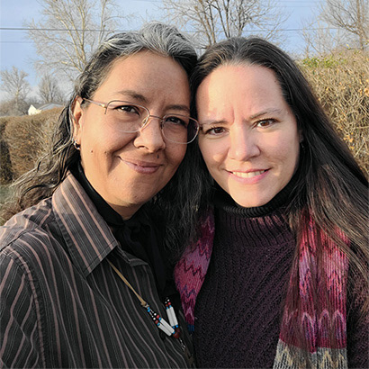Photo Left-to-Right of Kimberly and her wife Holli