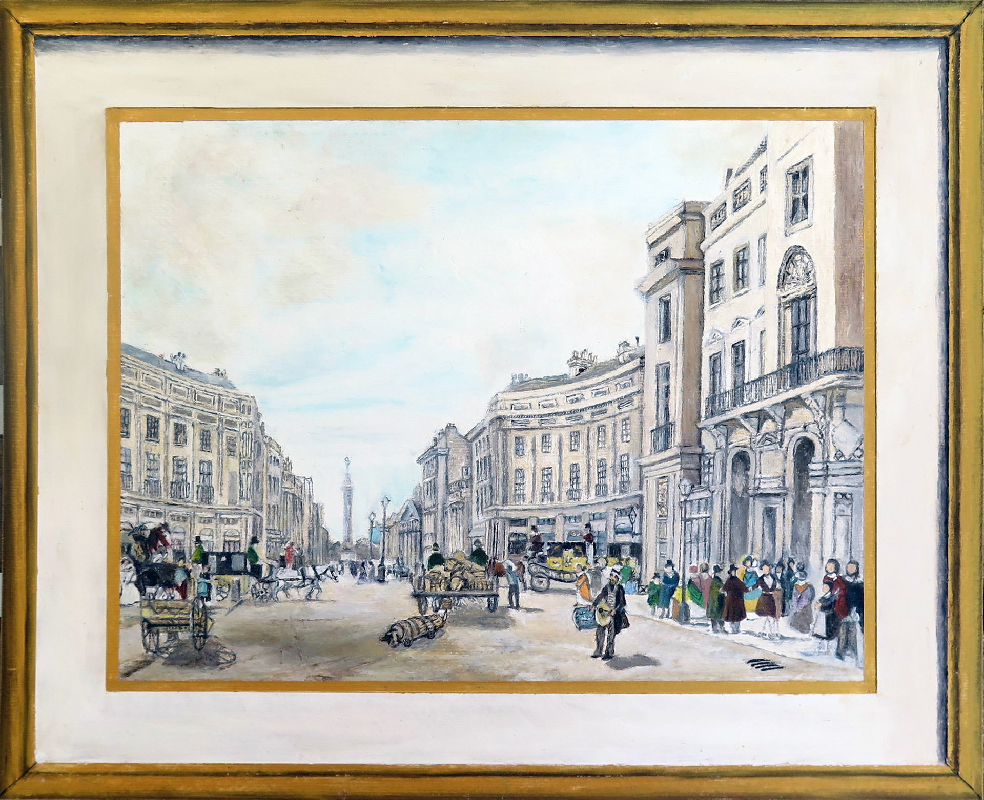 Kaplan and Carmel, 2020 | Thomas Shotter Boys, View of Regent Steet Looking towards the Duke of Yorks Colum, 1842, replica framed by the Soberman's