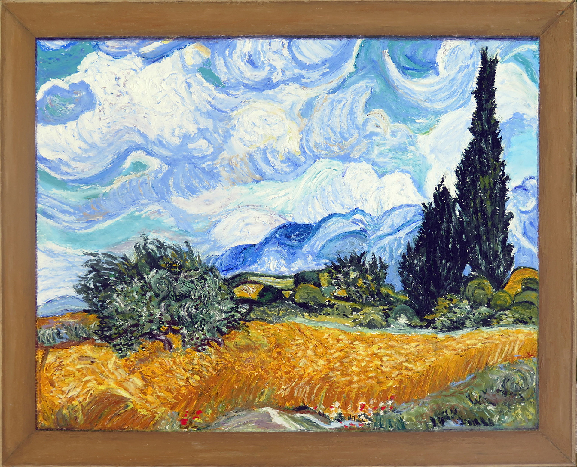 Kaplan and Carmel, 2020 | Vincent Van Gogh, Wheat Field, 1889,replica framed by the Soberman's