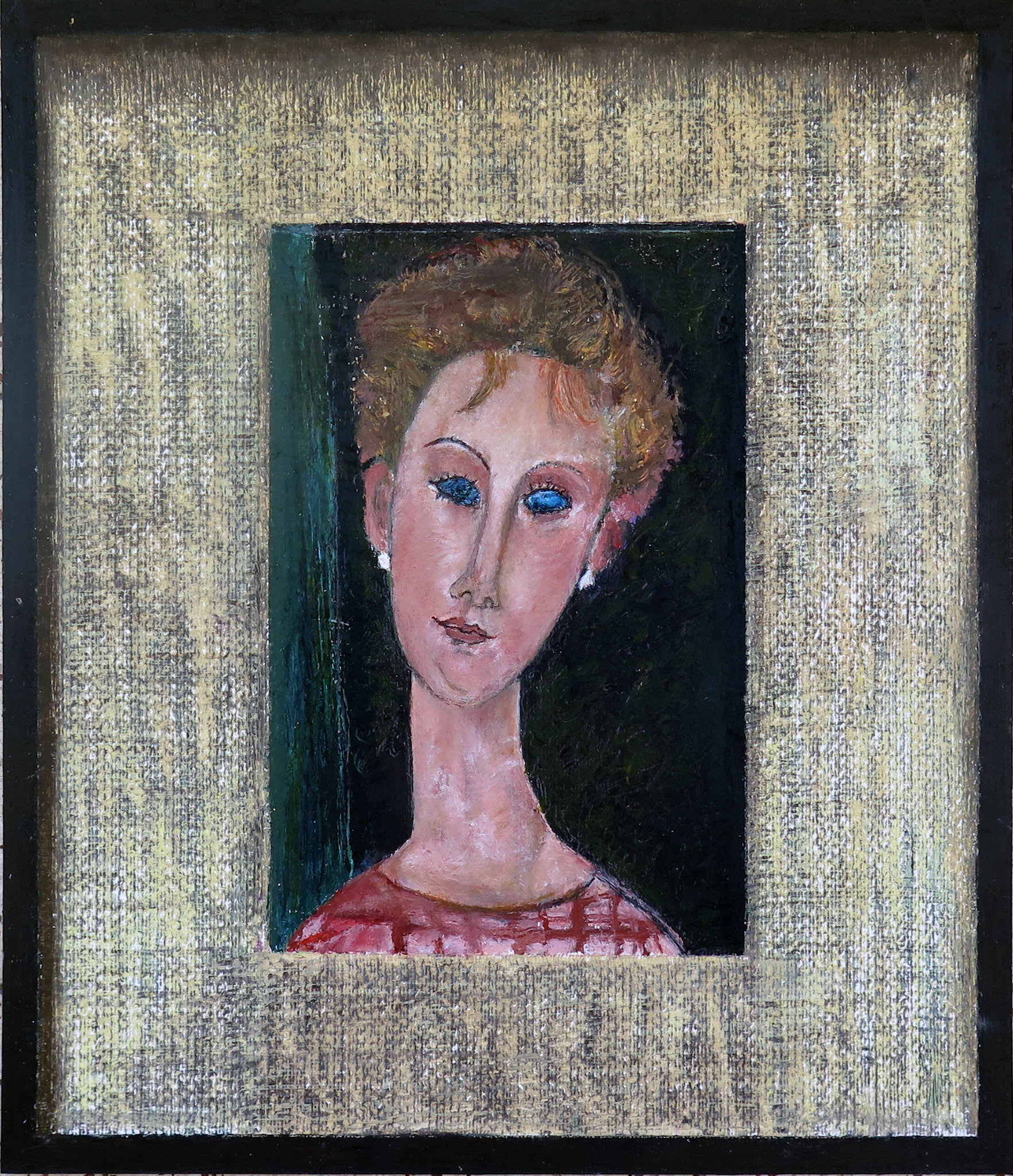 Kaplan and Carmel, 2020 | Amedeo Modigliani, Blond Wearing Earrings, 1916, replica framed by the Soberman's