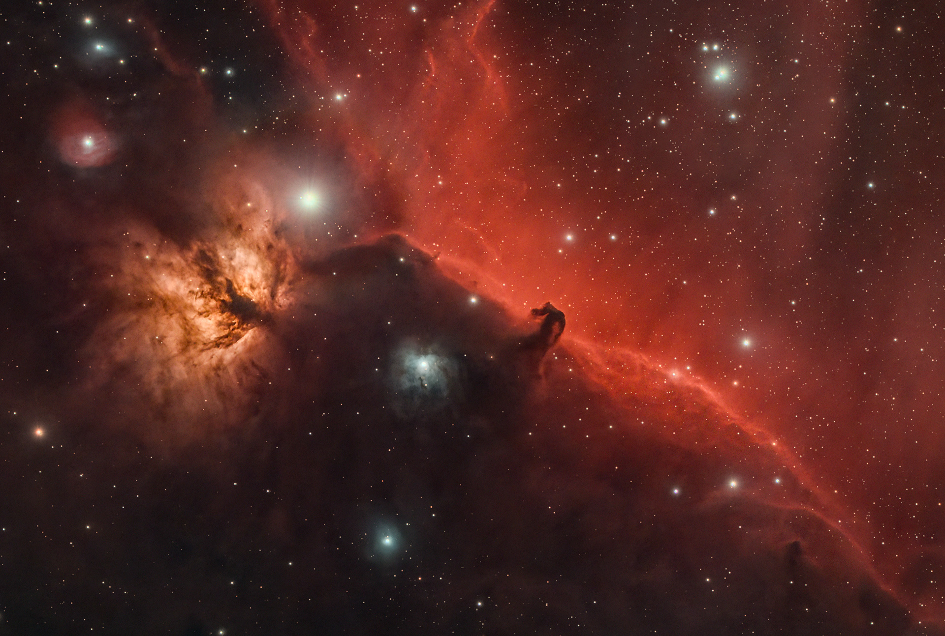 IC 434 Horsehead and Flame Nebula