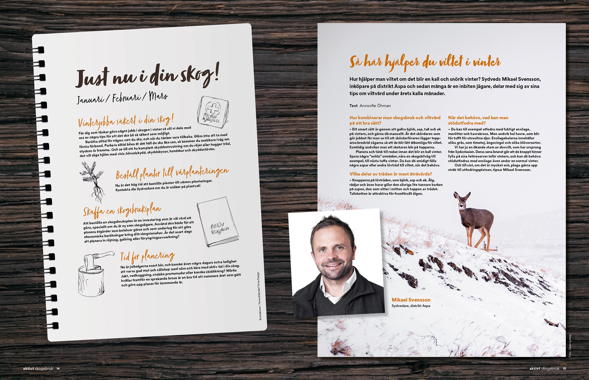 Tidningslayout, uppslag magasin