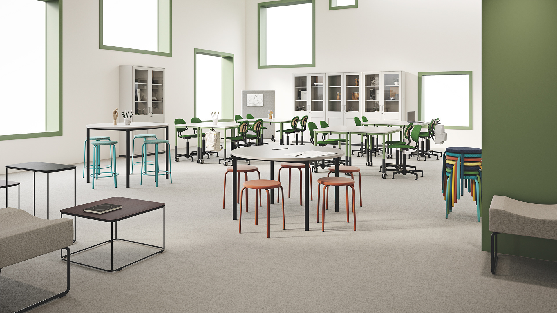 Inredningsdesign skola klassrum