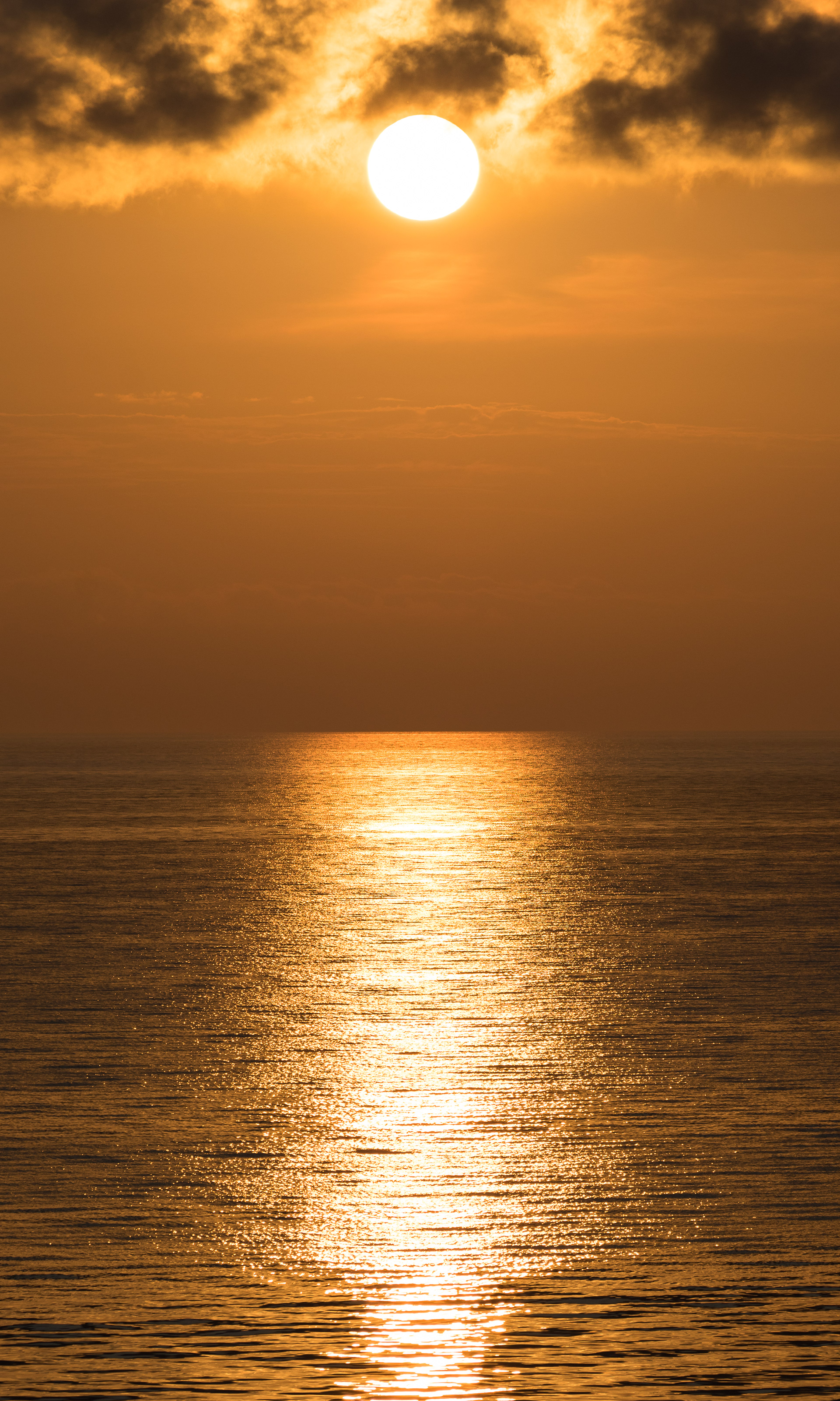 Golden sunset in the Baltic sea