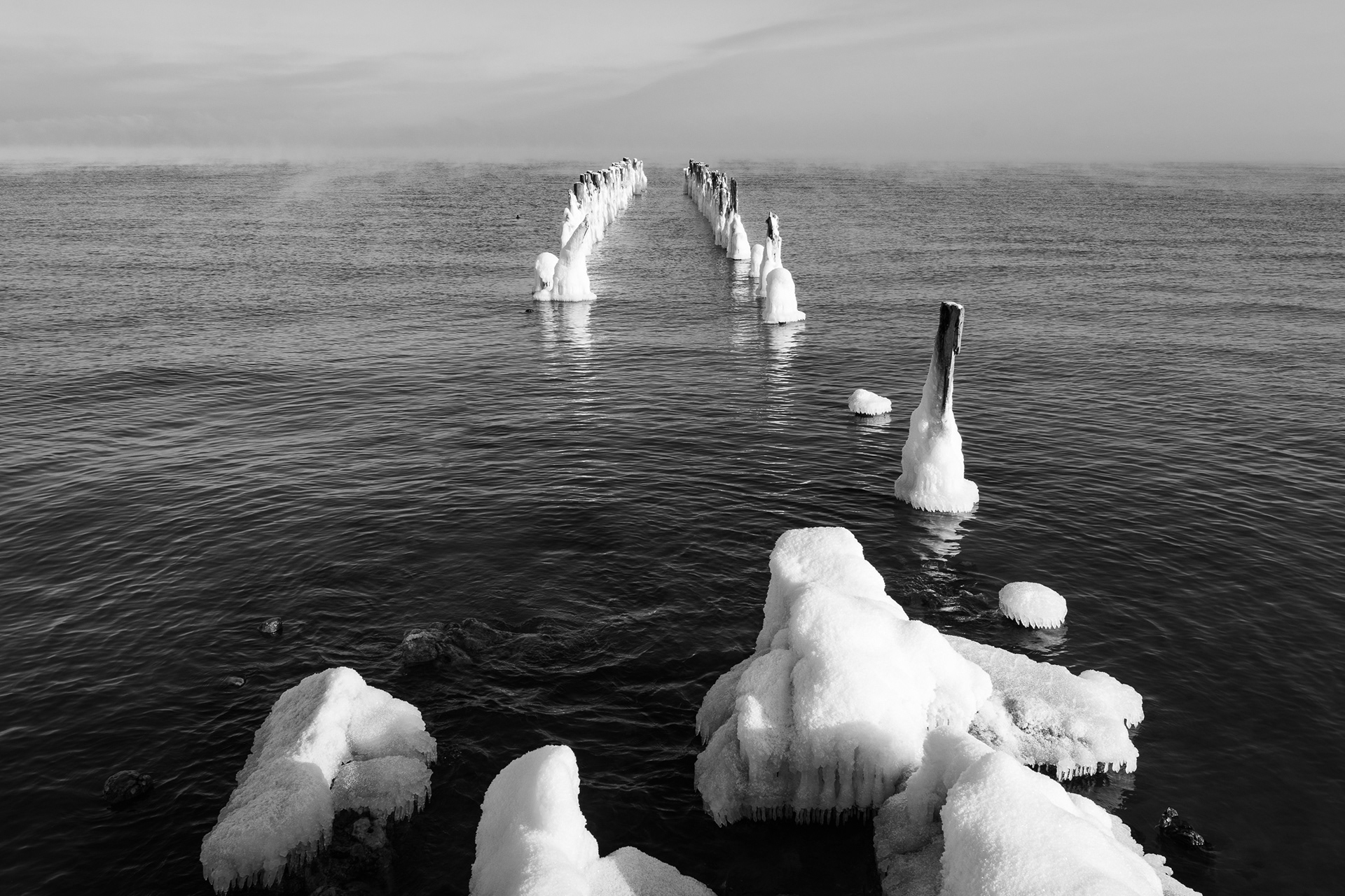Baltic Sea Riga Gulf in Winter Photo