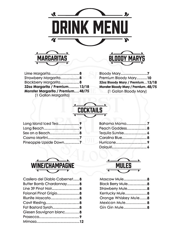 Joseph Galetto - Menus