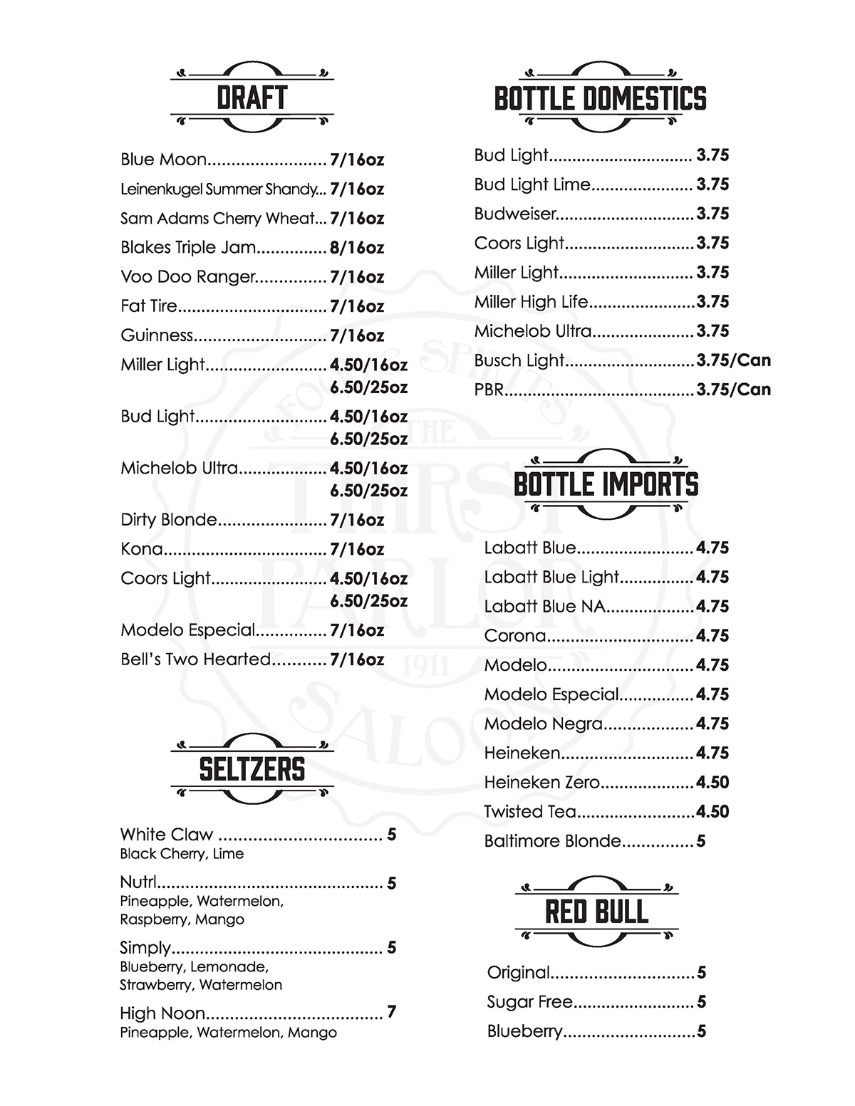 Joseph Galetto - Menus