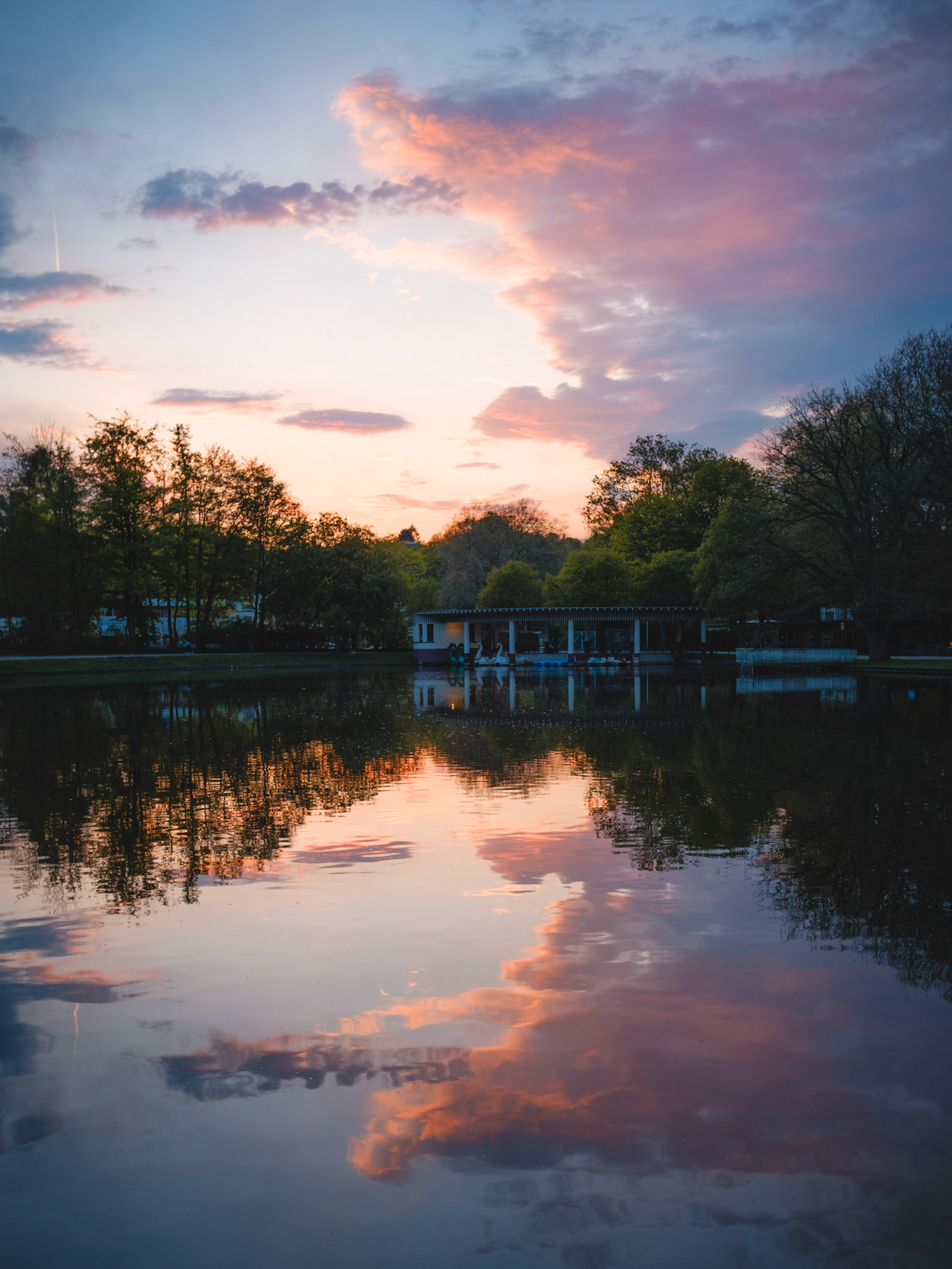 Hangeweiher bei Sonnenuntergang