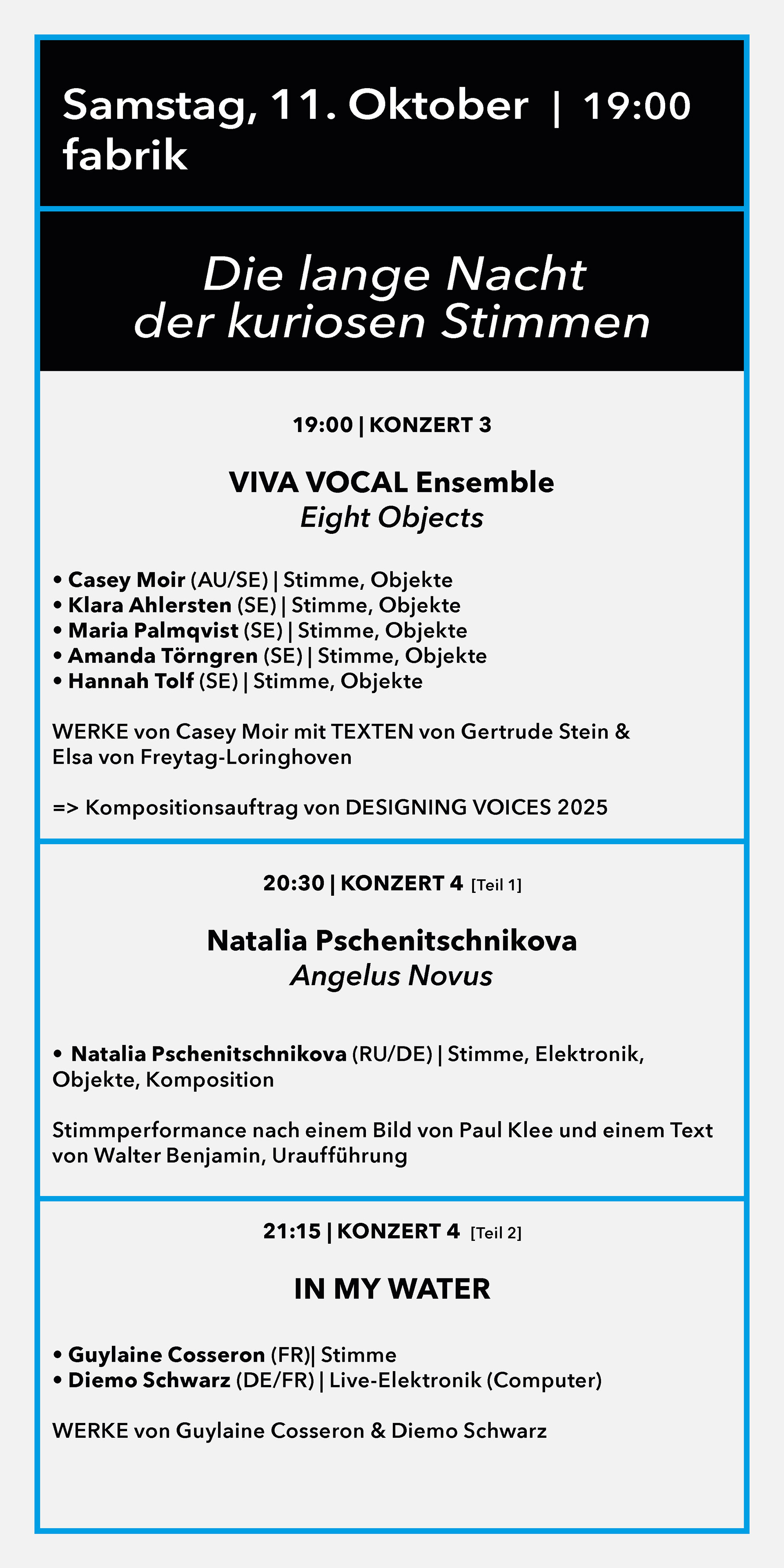 Program day 3, DESIGNING VOICES 2025 Flyer