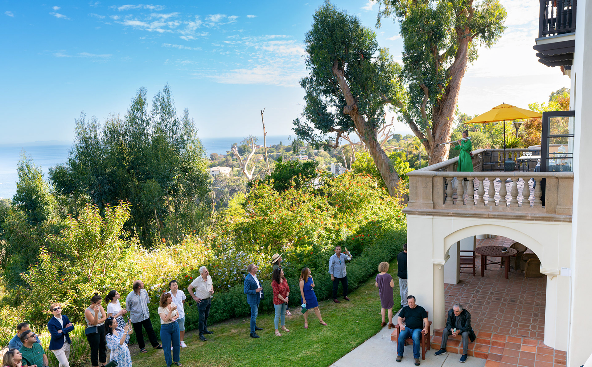 Sabine Vogel performing at Villa Aurora – image: Aaron Perez