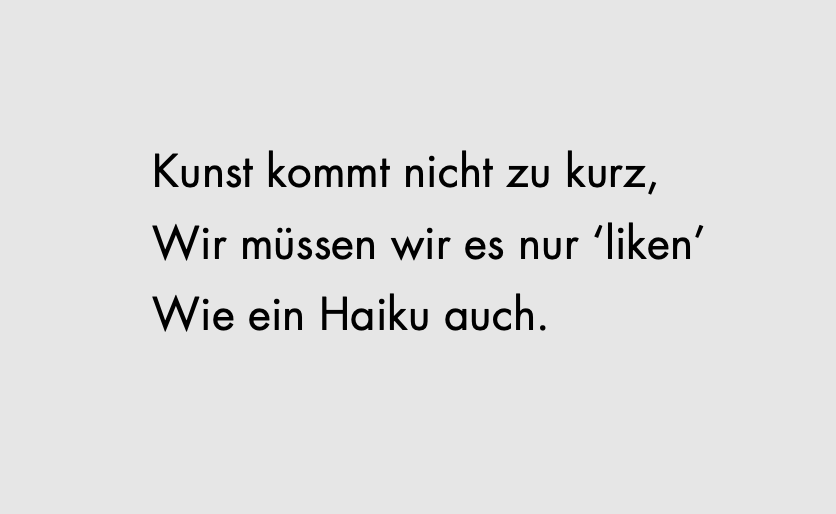 Excerpt from the poem 'Ha-I-Ku' by A. Nowitz