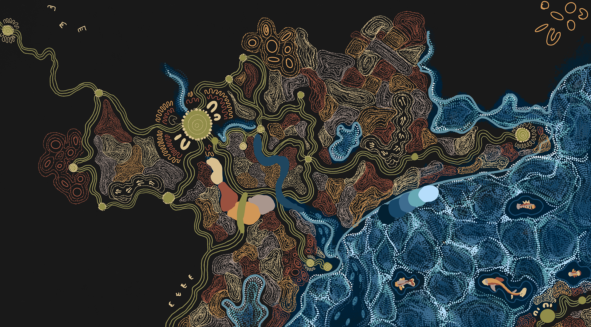 Procreate file with plan of painting