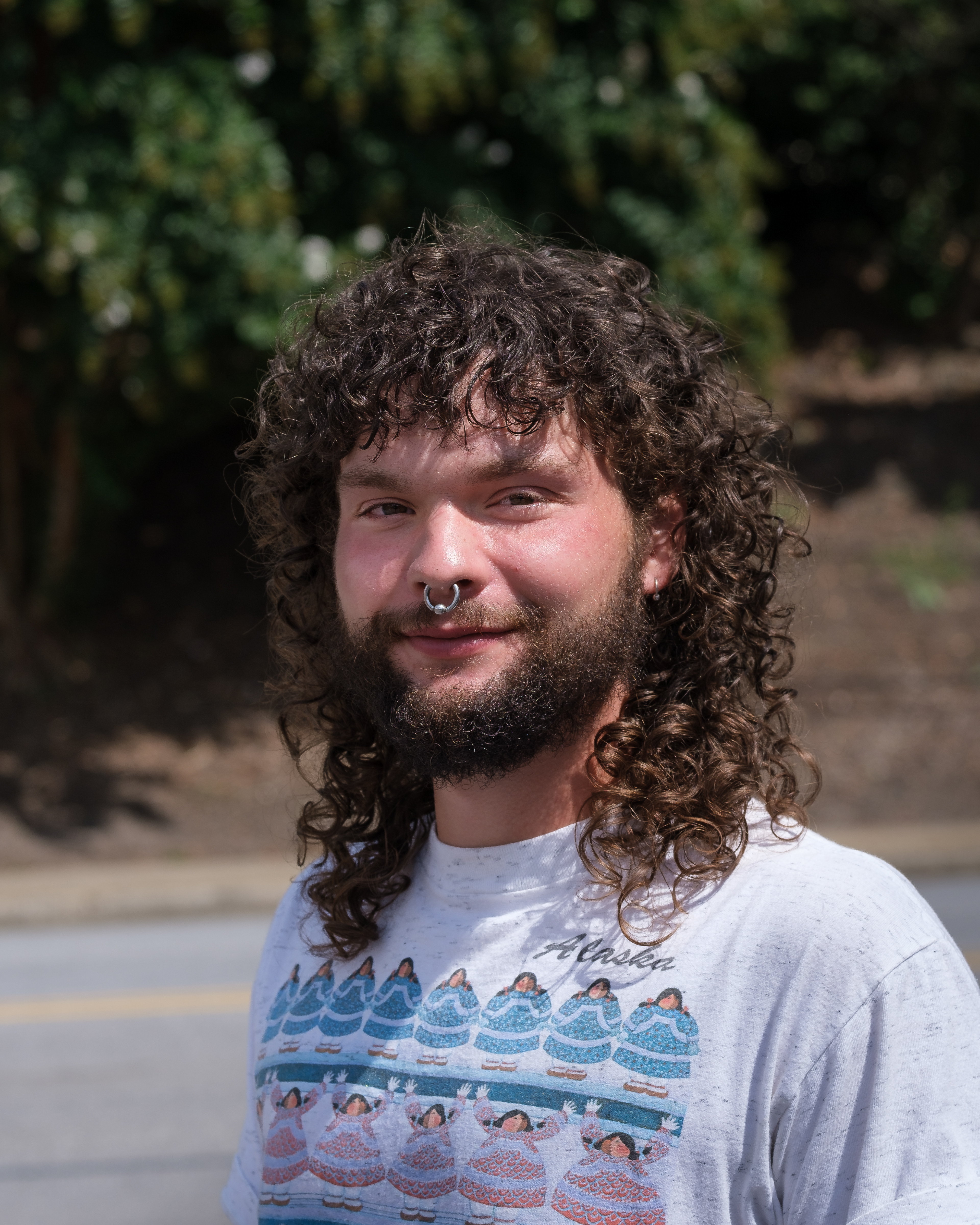 Curly Bang Mullet