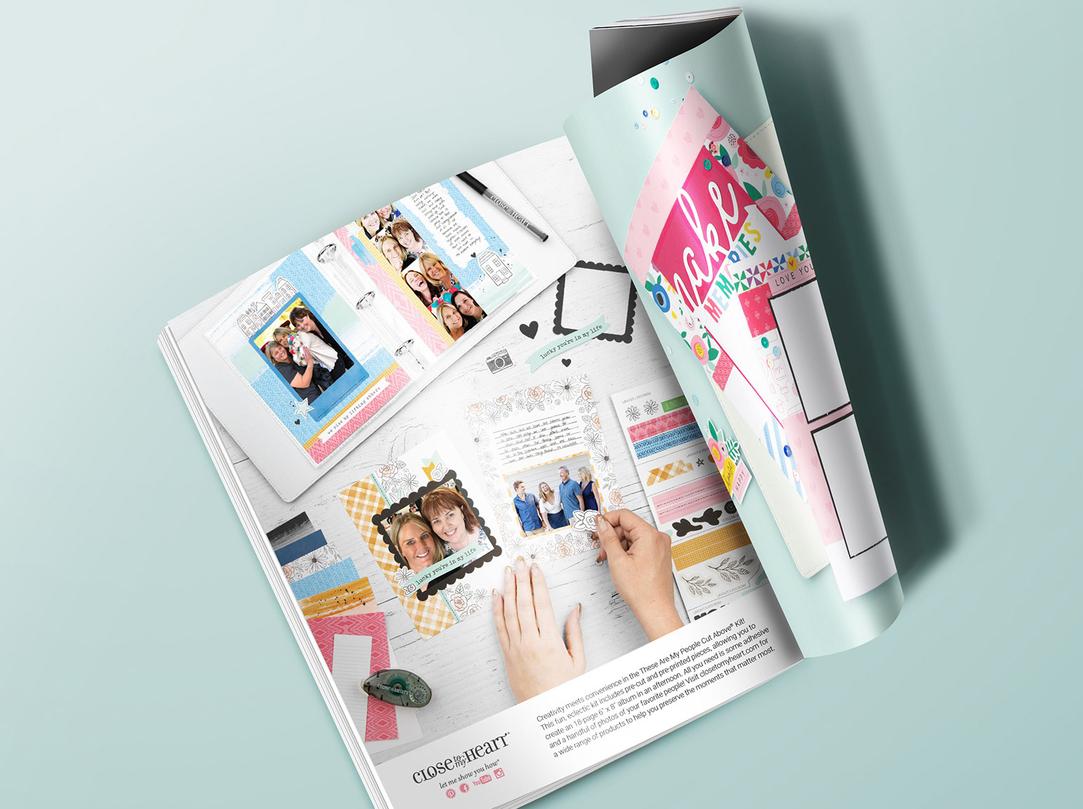 Ad creation for Scrapbook Magazine