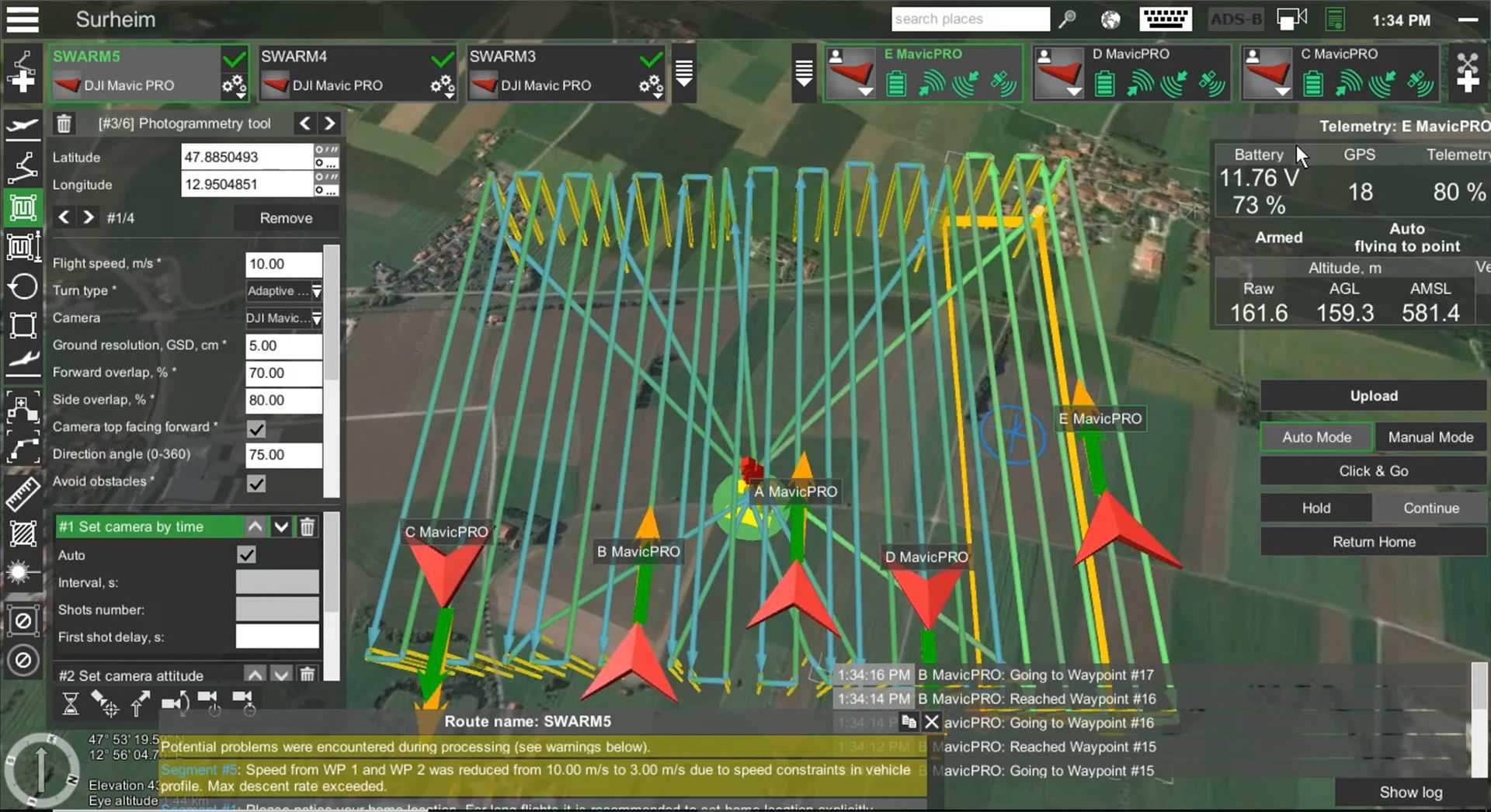 First SWARM mission UGCS