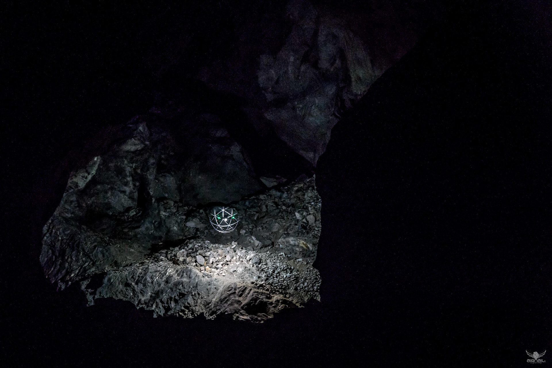 illuminated Drone-CAGE photogrammetry tests